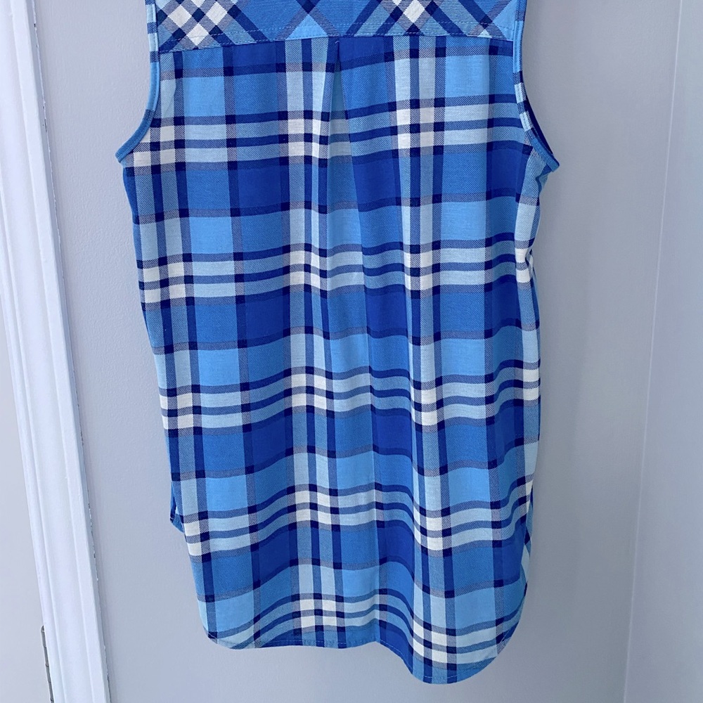 Ardene • 2tone blue button down sleeveless shirt - Picture 7 of 7